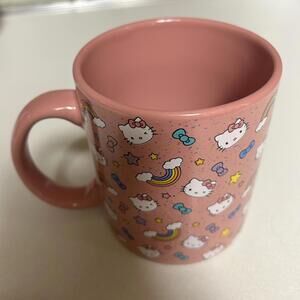 Hello Kitty Rainbow Icons 20oz Ceramic Mug Silver Buffalo Pink New